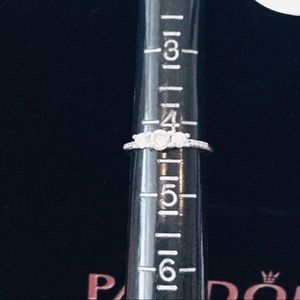 Pandora Jewelry - Pandora Three Zirconia Sterling Ring Size 4.25 Pandora Jewelry - Pandora Three Zirconia Sterling Ring Size 4.25